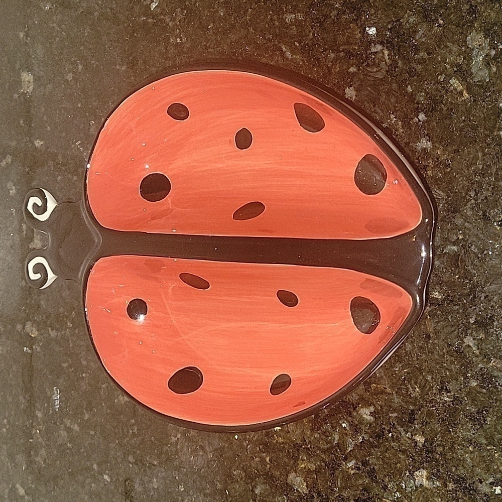CLAY ART Lady Bug 🐞 Server Vintage Piece marked CA